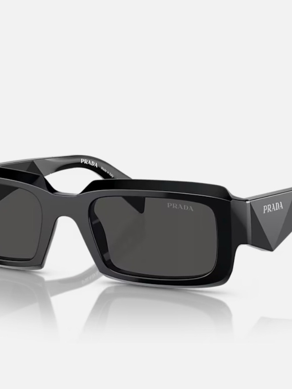 Prada Black Rectangular Sunglasses